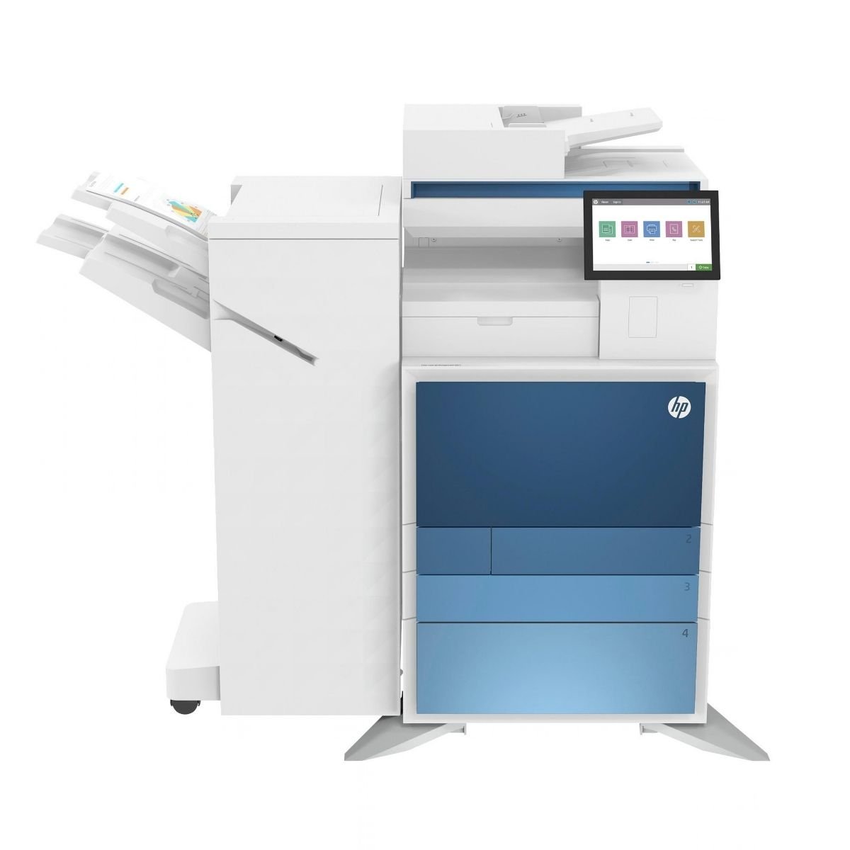 HP Color LaserJet Managed MFP E87740dn A3 colour photocopier printer scanner front view