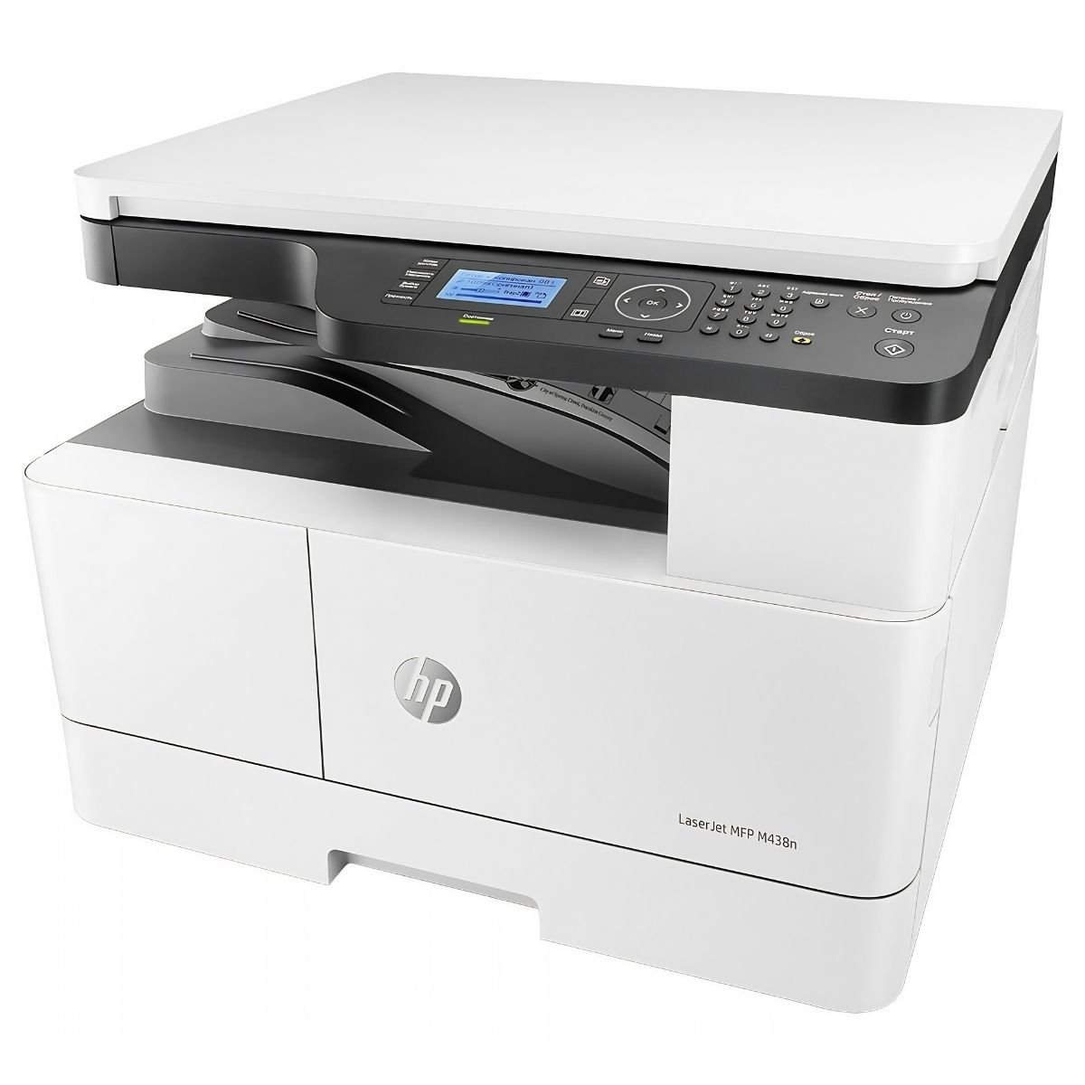 HP LaserJet MFP M438n A3 mono multifunction copier scanner printer front view
