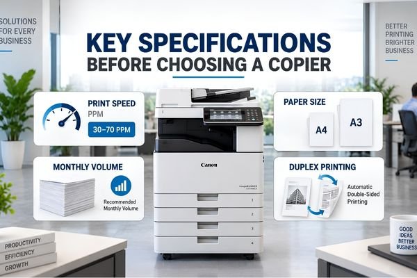 Key specifications before choosing a copier