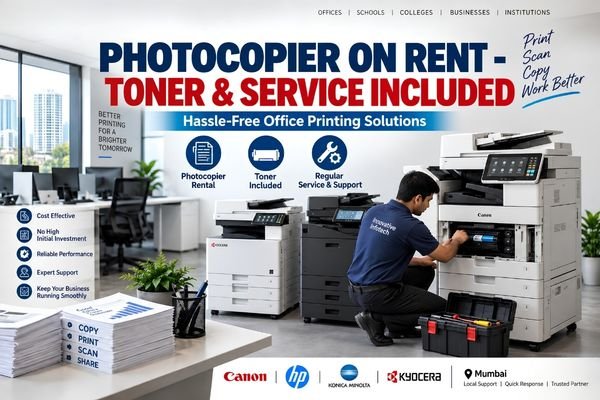 Photocopier on rent in Mumbai with toner and service included