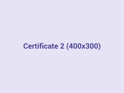 [Certificate or registration name 2]
