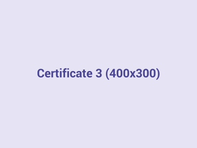 [Certificate or registration name 3]